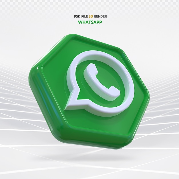 Whatsapp ícone de mídia social 3d