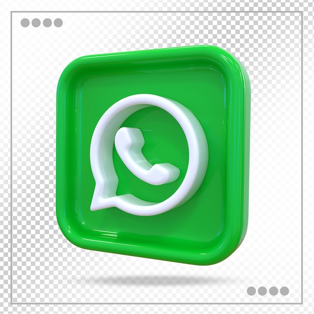 Whatsapp ícone de mídia social 3d