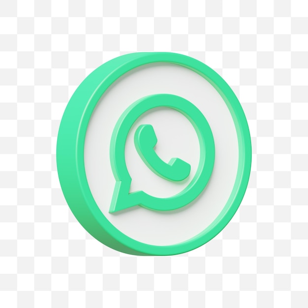 PSD whatsapp ícone de mídia social 3d