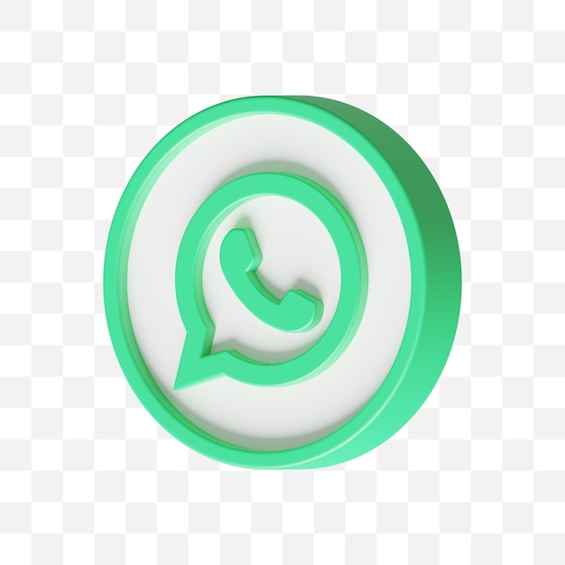 PSD whatsapp ícone de mídia social 3d