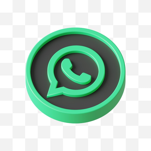 PSD whatsapp ícone de mídia social 3d