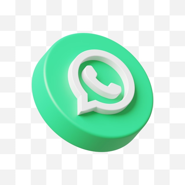 Whatsapp ícone de mídia social 3d