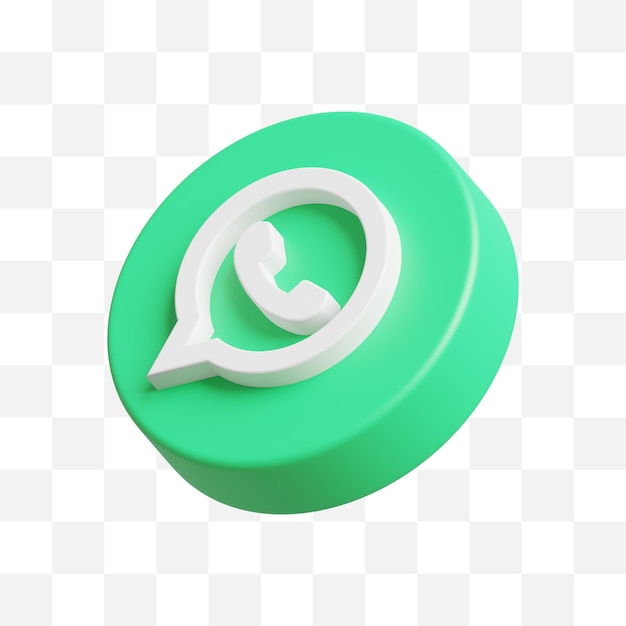 Whatsapp ícone de mídia social 3d