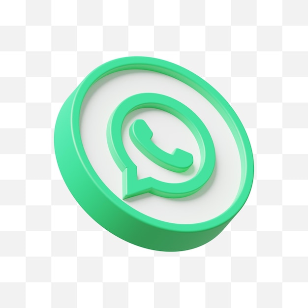 Whatsapp ícone de mídia social 3d