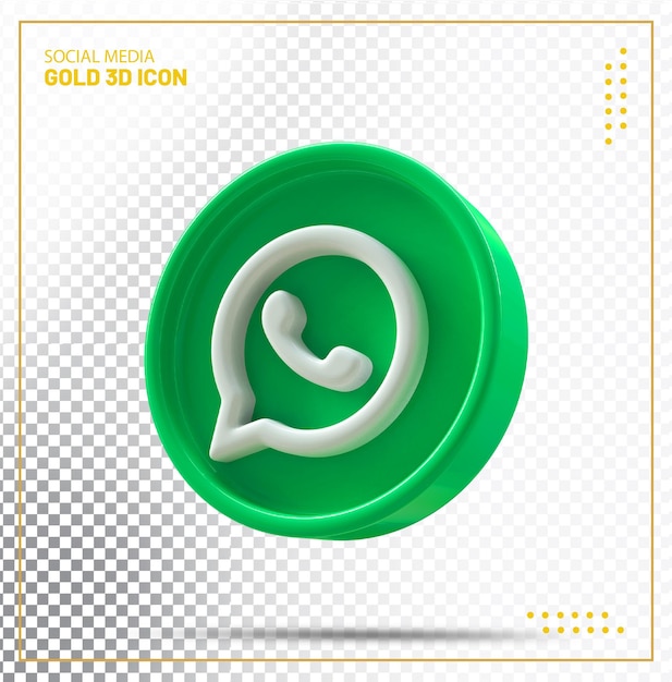 Whatsapp icono 3d moderno