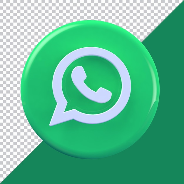 WhatsApp Kreis 3D-Symbol rendern