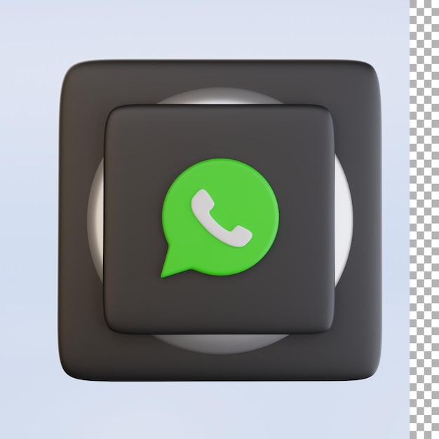 Whatsapp Logo 3d Icona