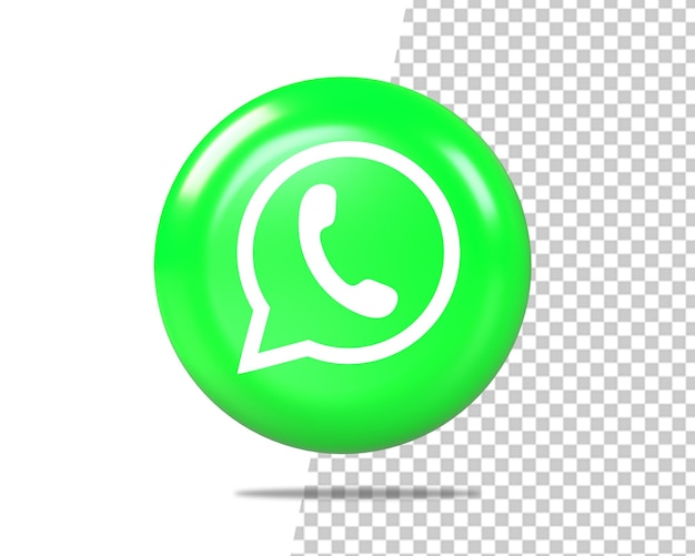 PSD whatsapp logo grünes symbol 3d-rendering