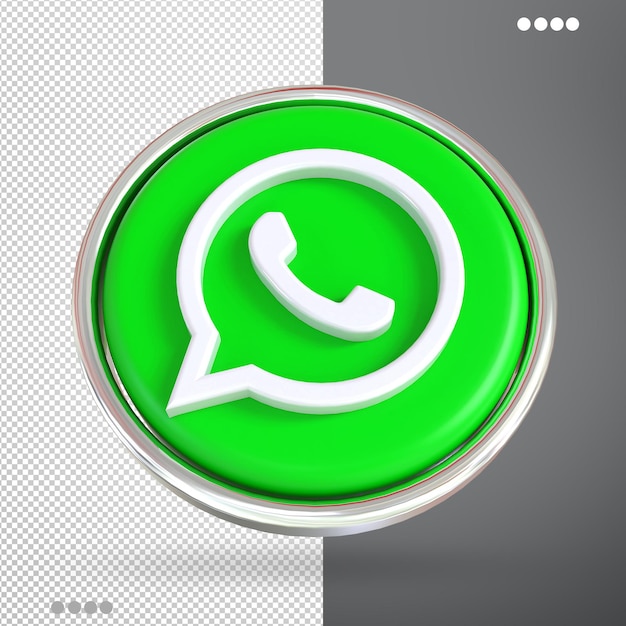 Whatsapp logo redes sociales estilos 3d