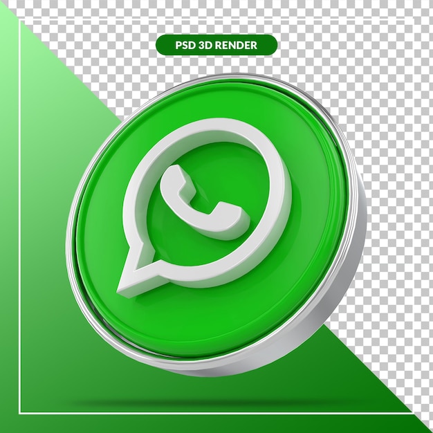 WhatsApp Logo Social Media 3D-Stile