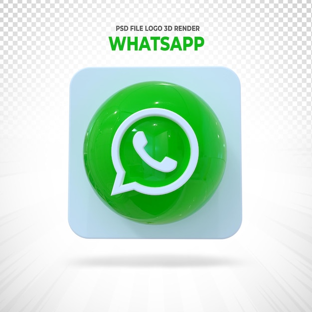 Whatsapp logo sosial media 3d balloon