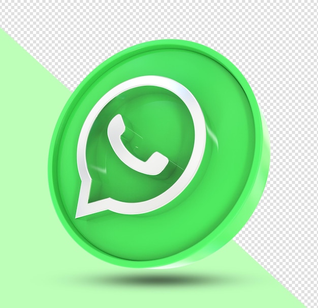 WhatsApp-Logo soziale Medien 3d