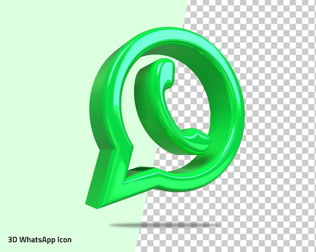 Whatsapp-logo symbol für soziale medien 3d