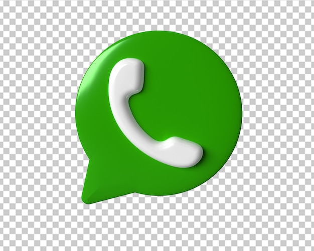 WhatsApp-Logo Telefon 3D-Anruf-Symbol