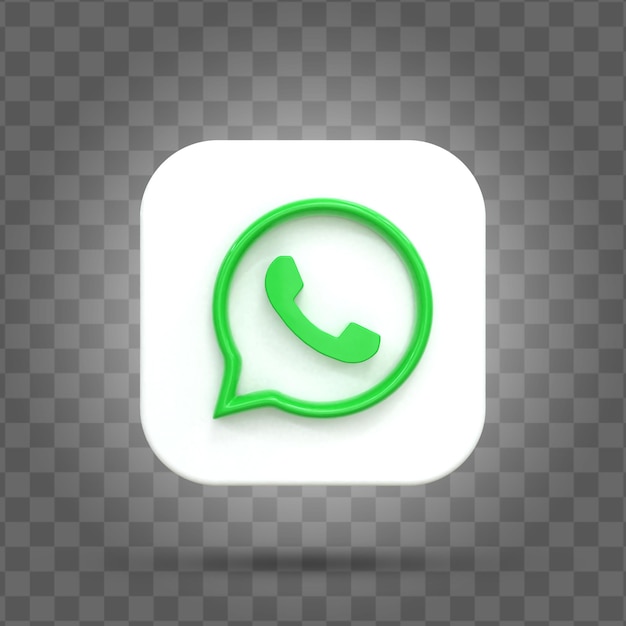 PSD whatsapp logotipo colorido brilhante e design de ícone de mídia social