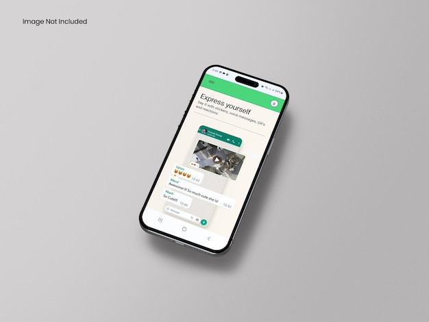 WhatsApp-Schnittstelle auf Mobiltelefon-Mockup