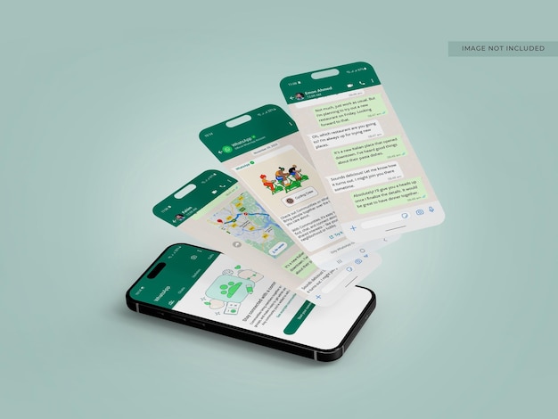 WhatsApp-Schnittstelle auf Smartphone-Mockup