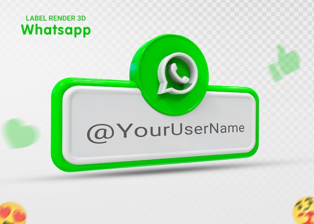 Whatsapp Social Media Icon Logo Tiers Inférieur Bannière Web Rendu De Conception 3d