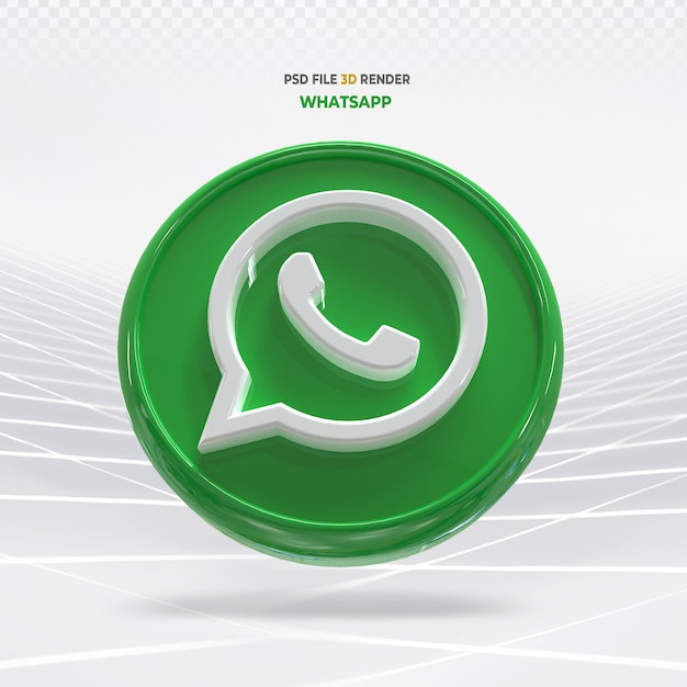 Whatsapp-Social-Media-Symbol 3d