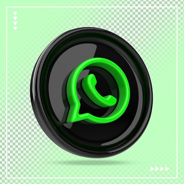 Whatsapp-symbol 3d auf social media