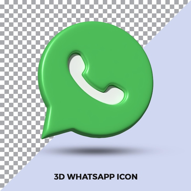 WhatsApp-Symbol 3D-Render isoliert