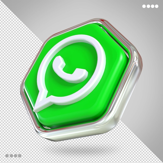 Whatsapp-symbol social media-konzept 3d-rendering