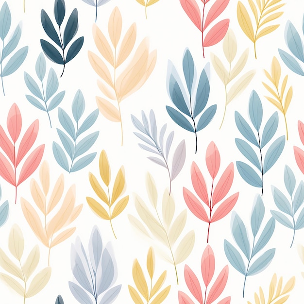 Whimsical_leaf_repeat_pattern_pastel_colour