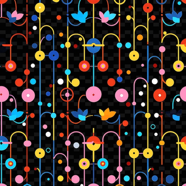 Whimsical style trellises pixel art mit spielerischen formen und kreativen texturen y2k neon item designs
