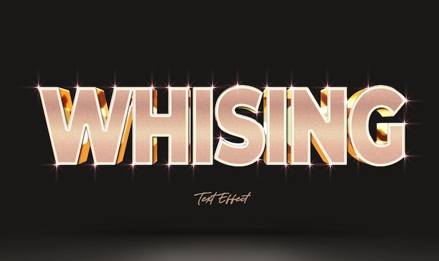 PSD whising 3d-text-stil-effektvorlage