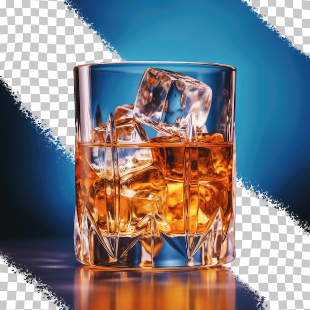 PSD whisky sur fond transparent de rochers