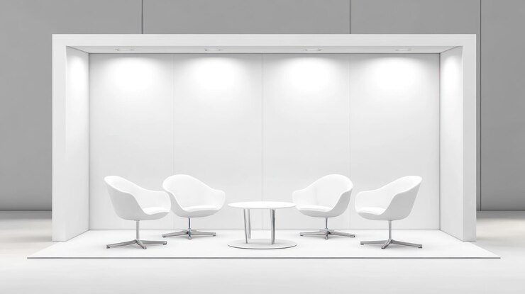 White Booth with Chairs and Table