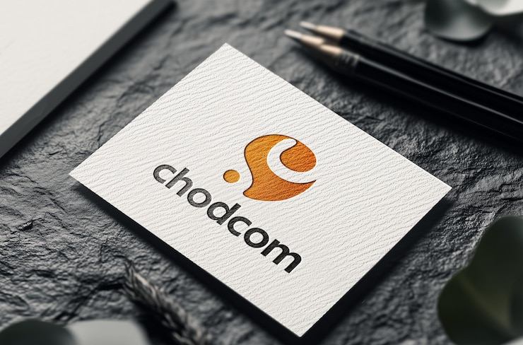 PSD white card logo mockup