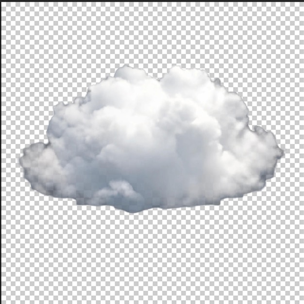 White cloud isolated on black background Textured smoke brush effect