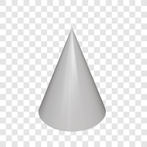White cone isolated on transparent background