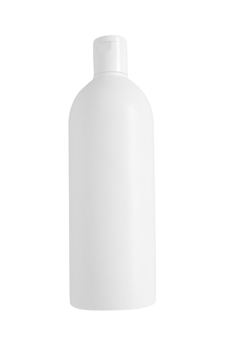 PSD white cosmetic bottle on a white background
