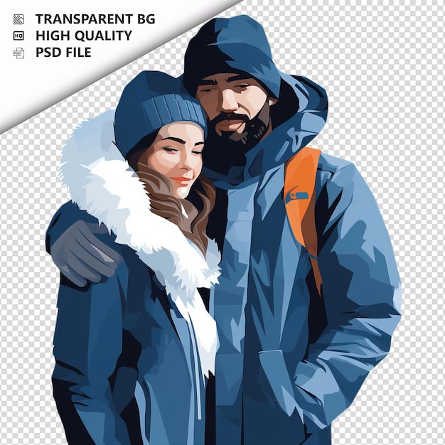 PSD white couple flat icon style à fond blanc isolé