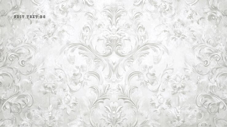 PSD white embossed damask pattern texture background