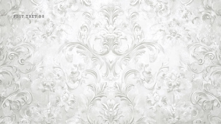 PSD white embossed damask pattern texture background