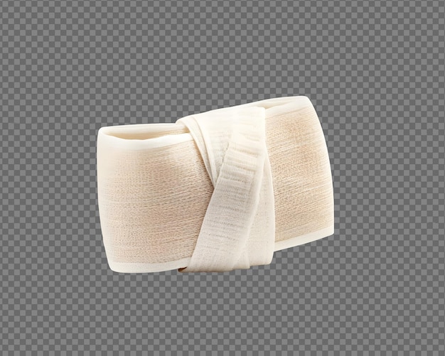 White fold medical bandage isoliert auf transparentem hintergrund