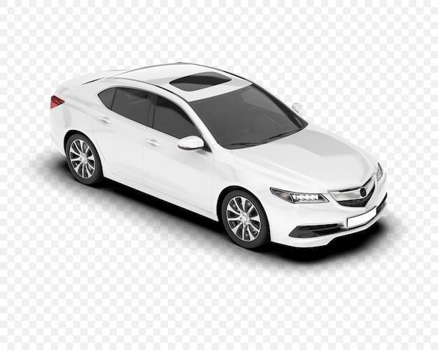 White luxury sedan with a sunroof