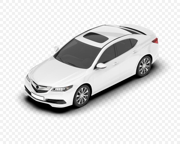 White Luxury Sedan with Sunroof