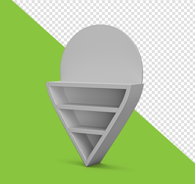 white map pointer 3d pin location symbol on isolated background 3d illustration