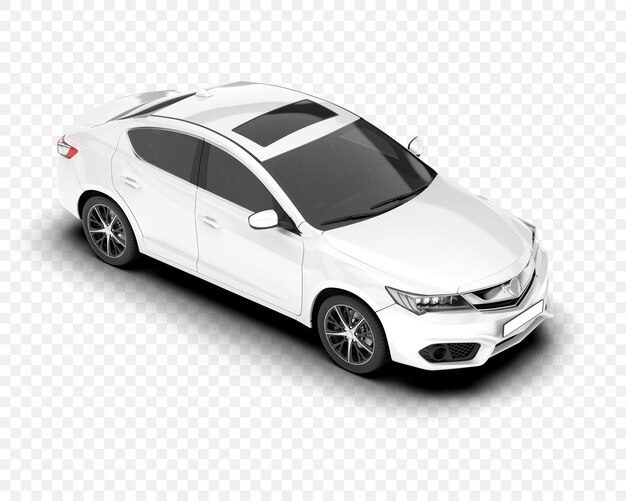White modern car with sunroof