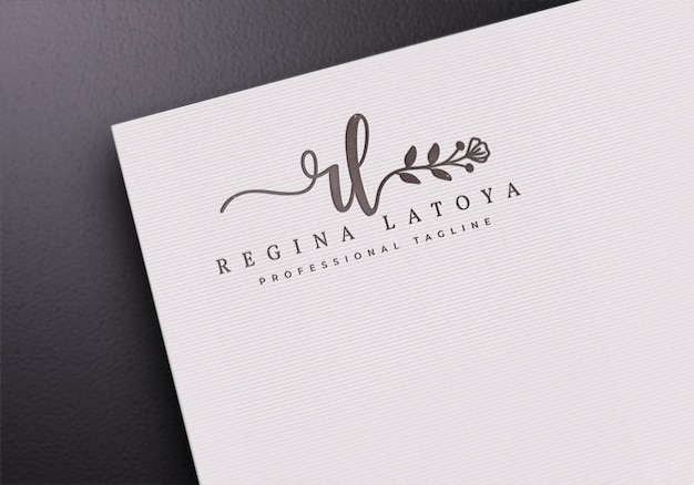 White paper logo mockup