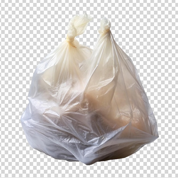 PSD a white plastic bag with a handle on transparent background