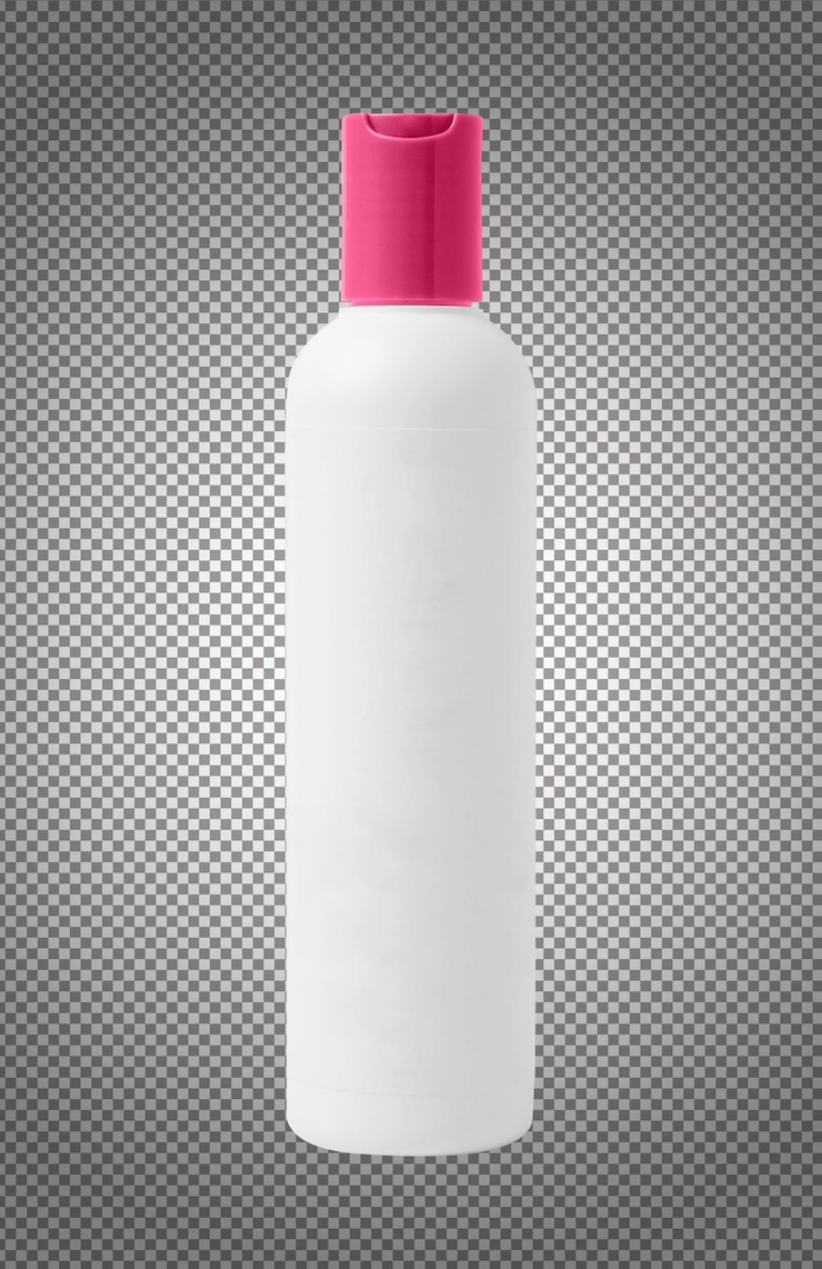 PSD white plastic bottle