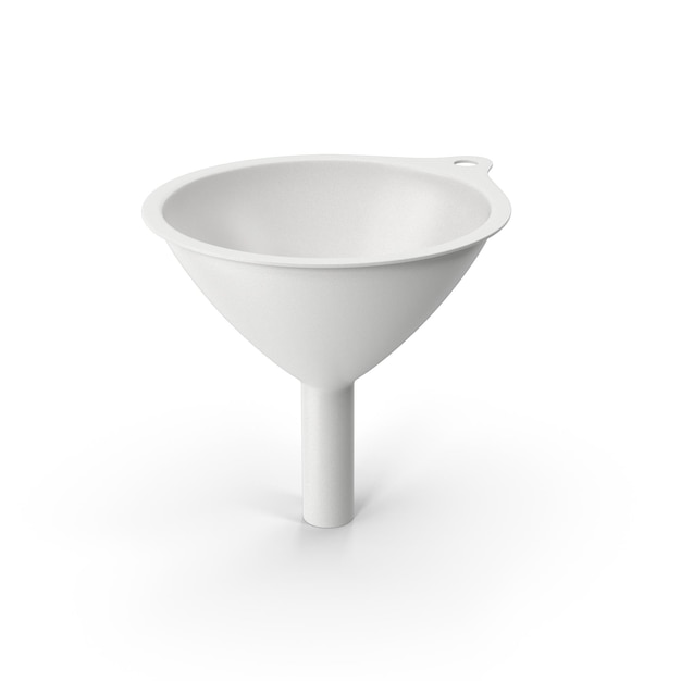 White Plastic Funnel for Liquids