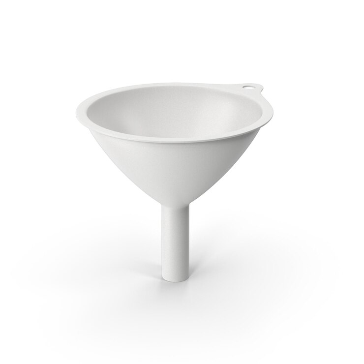 PSD white plastic funnel for liquids