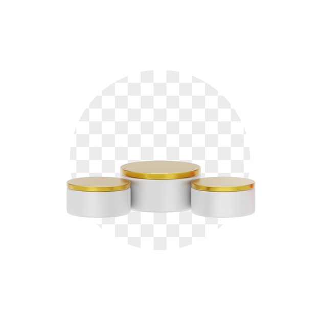 White Podium Kosmetik 3D Verkaufsprodukt