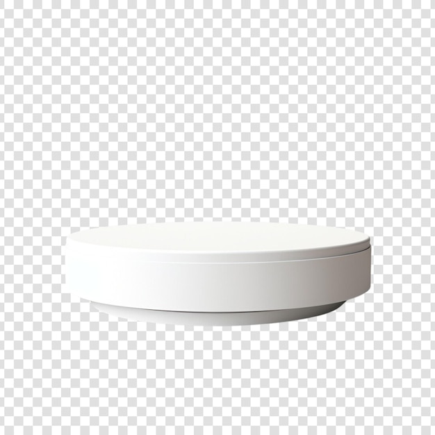 PSD white podium on a transparent background